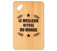 Planche à découper Meilleur Ulysse du Monde 1 - Plateau Apéro en Bambou Cadeau Original Cuisine Barbecue