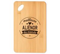 Planche à découper Meilleure Alienor du monde 1 - Plateau Apéro en Bambou Cadeau Original Cuisine Barbecue