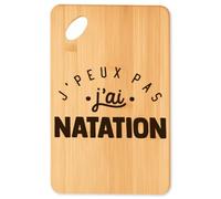 Planche à découper Mug jpeux pas jai natation 2 2 Blanc - Plateau Apéro en Bambou Cadeau Original Cuisine Barbecue