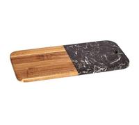 Planche à découper Noir Marron Bois d'acacia Marbre (18 x 1,5 x 38 cm)