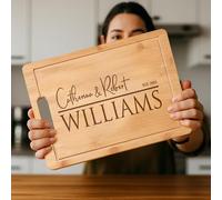 Planche à découper personnalisée - Cadeau unique de pendaison de crémaillère pour une nouvelle maison, un mariage, un anniversaire, Noël, une cuisine ou une charcuterie