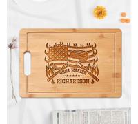 Planche à découper personnalisée, planche à charcuterie gravée, cadeau unique pour mari, papa, grand-père, amateur de barbecue pour la fête des pères, Noël, un anniversaire et une pendaison de