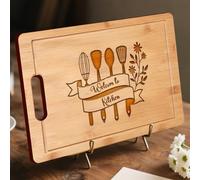 Planche à découper personnalisée - Planche à charcuterie gravée personnalisée, parfaite pour cadeau de mariage, fête des mères et anniversaire, décoration de cuisine