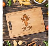 Planche à découper personnalisée pour barbecue - Cadeau personnalisé pour la fête des pères, un anniversaire, un anniversaire de mariage - Idéal pour homme, papa, mari, frère, papa, amateurs de