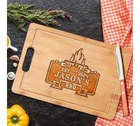 Planche à découper personnalisée pour barbecue, planche à charcuterie gravée sur mesure pour homme, papa, grand-père - Cadeau idéal pour la fête des pères, Noël ou les anniversaires