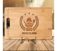 Planche à découper personnalisée pour barbecue pour homme - Cadeau personnalisé pour papa, mari, beau-père, parfaite pour la fête des pères, un anniversaire, Noël, une pendaison de crémaillère