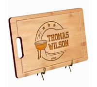 Planche à découper personnalisée pour la fête des pères, un anniversaire, un anniversaire de mariage pour homme, papa, mari, amateurs de barbecue, chefs et maîtres du grill