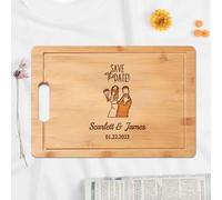 Planche à découper personnalisée pour mariage, anniversaire, cadeau gravé personnalisé pour elle, épouse, couple, fête prénuptiale, Noël, liste de mariage