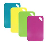 Planche à Découper Plastique,Planches Plastique Set Flexible Cuisine Antidérapant pour Moi à Poisson Des légumes Nourriture cuisinée & Supplémentaire 4sets