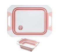 Planche à Découper pour Camping - Bac de Préparation et Égouttoir | Bassin d'Eau et Planche Découpe,pour Viande Légumes Fruits BBQ Pique-nique Jardin Plage Fête Cuisine Maison