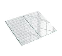 Planche à Découper pour la Cuisine 2x30x52 cm Symétrique Décoration Résistant à la Chaleur Avec Impression Contact Alimentaire Bords Polis Pieds Antidérapants Modernité - Mur en céramique