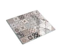 Planche à Découper pour la Cuisine 60x52 cm Symétrique Décoration Résistant à la Chaleur Avec Impression Contact Alimentaire Bords Polis Pieds Antidérapants Modernité - Carreaux de céramique