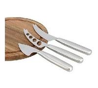 Planche À Decouper - Menastyl - 5040076 - Rectangulaire - En Bois D'acacia - Avec 3 Couteaux À Fromage En Inox Marron