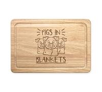 Planche à découper rectangulaire en bois Motif cochons dans des couvertures