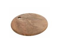J-Line Planche à découper - 30 cm, Planche à découper en bois de manguier utilisable comme planche à pizza ou fromage, Plateau apéritif en bois naturel de luxe