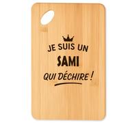 Planche à découper Sami qui dechire 2 - Plateau Apéro en Bambou Cadeau Original Cuisine Barbecue