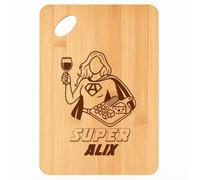 Planche à découper Super Alix - Plateau Apéro en Bambou Cadeau Gravé pour Femme Cuisine Barbecue