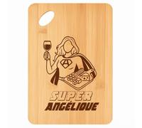 Planche à découper Super Angélique - Plateau Apéro en Bambou Cadeau Gravé pour Femme Cuisine Barbecue