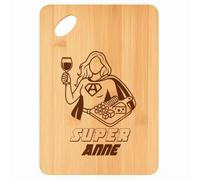 Planche à découper Super Anne-Sophie - Plateau Apéro en Bambou Cadeau Gravé pour Femme Cuisine Barbecue