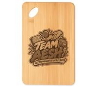Planche à Découper Team AESH accompagnant(e) des élèves | Plateau Apéro Bambou Gravé 30 × 20 cm | Cuisine Barbecue Apéritif | Idée Cadeau Crémaillère Noël