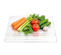 Planche à découper transparente en verre acrylique pour | Planche à découper avec bord de plan de travail pour viande, pain, jardin, arrière-cour, fête à la plage, appartement