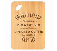 Planche à découper Un Développeur Formidable - Plateau Apéro en Bambou Cadeau Gravé Collègue Homme Métier Cuisine Barbecue