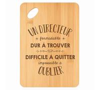 Planche à découper Un Directeur Formidable - Plateau Apéro en Bambou Cadeau Gravé Collègue Homme Métier Cuisine Barbecue