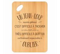 Planche à découper Un Jean-Loup aussi génial - Plateau Apéro en Bambou Cadeau Gravé pour Homme Cuisine Barbecue