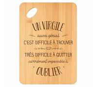 Planche à découper Un Virgile aussi génial - Plateau Apéro en Bambou Cadeau Gravé pour Homme Cuisine Barbecue