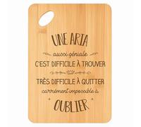 Planche à découper Une Aria aussi géniale - Plateau Apéro en Bambou Cadeau Gravé pour Femme Cuisine Barbecue