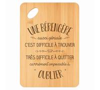Planche à découper Une Bérengère aussi géniale - Plateau Apéro en Bambou Cadeau Gravé pour Femme Cuisine Barbecue