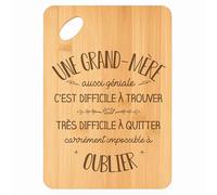 Planche à découper Une Grand-mère aussi géniale - Plateau Apéro en Bambou Cadeau Gravé pour Femme Fête des Grands-Mères Cuisine Barbecue