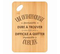 Planche à découper Une Orthophoniste Formidable - Plateau Apéro en Bambou Cadeau Gravé Collègue Femme Métier Cuisine Barbecue