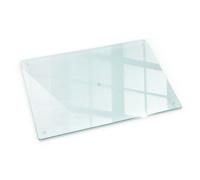 Tulup Planche à Découper Transparente Résistant aux rayures Verre Trempé Protège Plan de Travail 80x52 cm