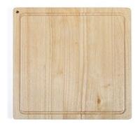 LIVOO Planche à découper MES141 Bois d'hévéa XXL 46 x 46 cm Rigole intégrée
