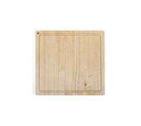 LIVOO Planche à découper MES141 Bois d'hévéa XXL 46 x 46 cm Rigole intégrée