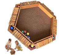 Planche à dés en bois - Fermez la boîte Classic Dice Game, Pub Dice Game | Ensemble de tablette multijoueur stratégique étanche
