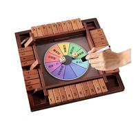 Planche à dés - Jeu de dés en bois - Jouet de calcul à quatre côtés pour parents, , étudiants - Interaction parent-enfant - Fête de famille - Voyage - Bar à la maison - Société