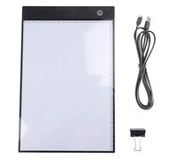 Planche à dessin A4 LED Light Pad pour le dessin avec 3 luminosité réglable pour la peinture au diamant, les artistes, l'esquisse, la peinture, l'animation