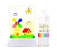 Planche à dessin en acrylique LED réutilisable - Tableau d'art lumineux 3D avec éclairage multicolore et design rechargeable, jouet éducatif interactif pour la pratique du dessin et le développement