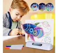 Planche À Dessin Fluorescente Avec Effets De Lumière Led, Puzzle, Tapis De Dessin 3d, Jouets Éducatifs Pour Enfants, Peinture, Graffiti, Coussinets D'éclairage, Cadeau