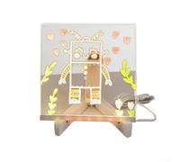 Planche à dessin LED à faire soi-même, tableau à message LED pour que les enfants puissent dessiner, écrire et apprendre avec art interactif fait à la main et veilleuse (15 x 15 cm)