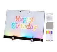 Planche à dessin LED avec 7 couleurs - Bloc à gribouiller avec lumière 7 couleurs - Tableau d'écriture LED pour - Pour une utilisation lors de fêtes d'anniversaire, de réunions, à la maison, à