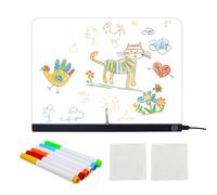 Planche à dessin LED - Tableau d'écriture lumineux en acrylique - Kit de de communication multicolore effaçable et rechargeable pour dessin, idéal pour les projets d'art à la maison ou sur le