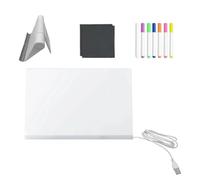 Planche à dessin lumineuse - 30 cm USB LED tableau artistique, support effaçable à sec, stylo de 7 couleurs inclus | pour enfants, nuit, école, vacances, gribouillage, peinture, coloriage amusant
