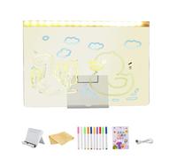 Planche à dessin lumineuse, tapis d'écriture à brancher USB | Tableau à message LED effaçable avec marqueurs | pour garçons et filles, salle de jeux, maison, lieu de travail, école