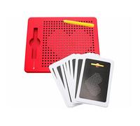 Playtastic Planche à dessin magnétique de voyage 17,5 x 21,5 cm - coloris rouge