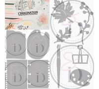 Planche à dessin timbres français 2026, nouvelles matrices de découpe pour Scrapbook, décoration de journal intime, modèle de gaufrage, carte de vœux faite à la main, bricolage dies-6