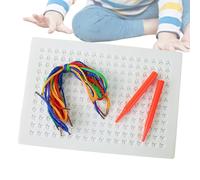Planche À Enfiler - Planche À Dessin Pour Tissage De Cordes | Planches De Fils Sensoriels Pour La Motricité Fine, Jeu Créatif, Activité Éducative, Développement De La Concentration Et Apprentissage Pr