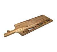 Planche à Fromage Avec 3 Couteaux "Bistrot" 65cm Naturel